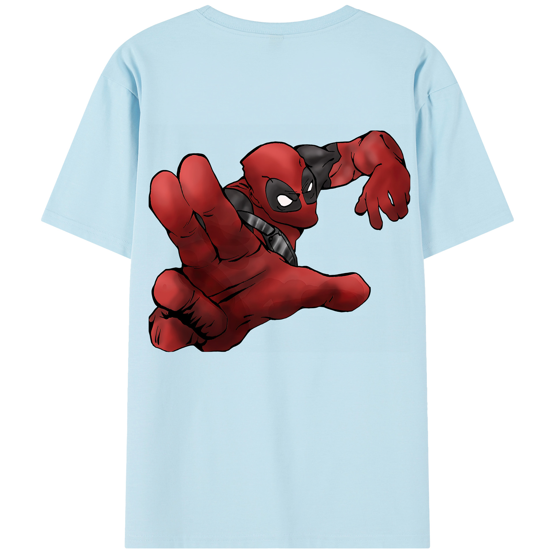 （画像用） Deadpool デッドプール 綿100％半袖Tシャツ（背面プリント）